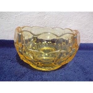 Vintage Tiara Yellow Mist Sunset Thumb Candy Bowl Dish